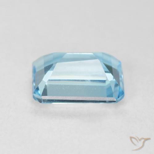 Topazio Celeste naturale da 2.04 ct, Ottagonale / Taglio smeraldo, VVS