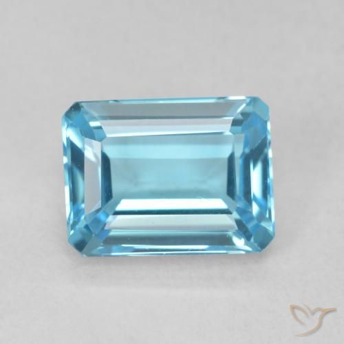 2.06ct Naturale Blu svizzero Topazio, Taglio smeraldo, VVS
