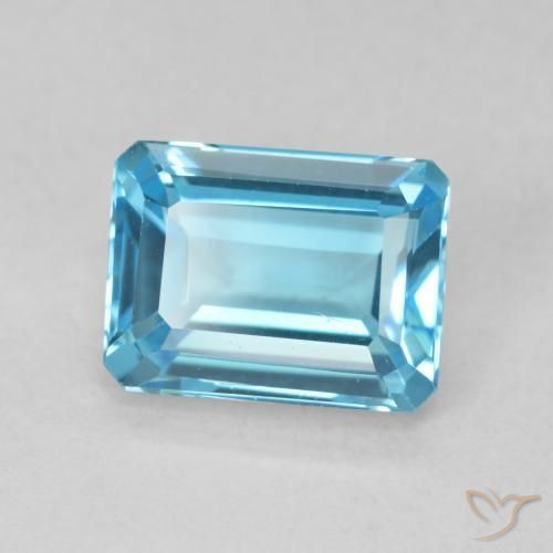 Topazio Blu svizzero naturale da 2.06 ct, Ottagonale / Taglio smeraldo, VVS