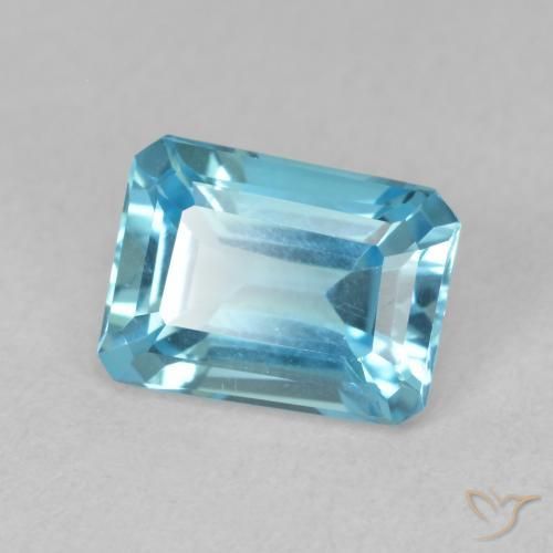 Topazio Blu svizzero naturale da 1.91 ct, Ottagonale / Taglio smeraldo, VVS
