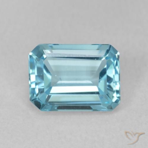 Topazio Blu svizzero naturale da 1.86 ct, Ottagonale / Taglio smeraldo, VVS