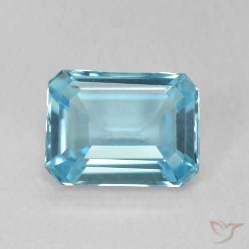 1.87ct Naturale Bambina blu Topazio, Taglio smeraldo, VVS