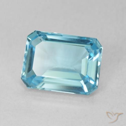 Topazio Bambina blu naturale da 1.87 ct, Ottagonale / Taglio smeraldo, VVS