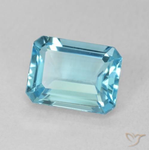 Topazio Blu svizzero naturale da 1.99 ct, Ottagonale / Taglio smeraldo, VVS
