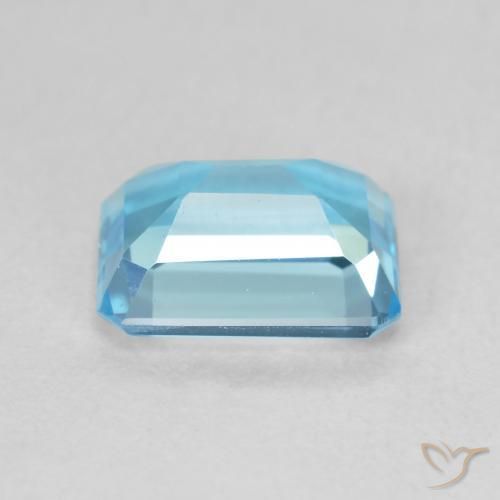 Topazio Blu svizzero naturale da 2.00 ct, Ottagonale / Taglio smeraldo, VVS
