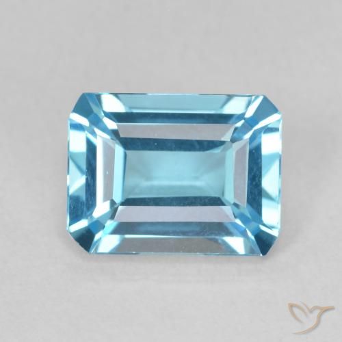 1.94ct Naturale Blu svizzero Topazio, Taglio smeraldo, VVS