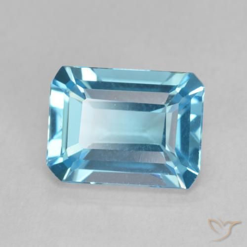 Topazio Blu svizzero naturale da 1.94 ct, Ottagonale / Taglio smeraldo, VVS