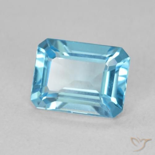 Topazio Blu svizzero naturale da 1.92 ct, Ottagonale / Taglio smeraldo, VVS