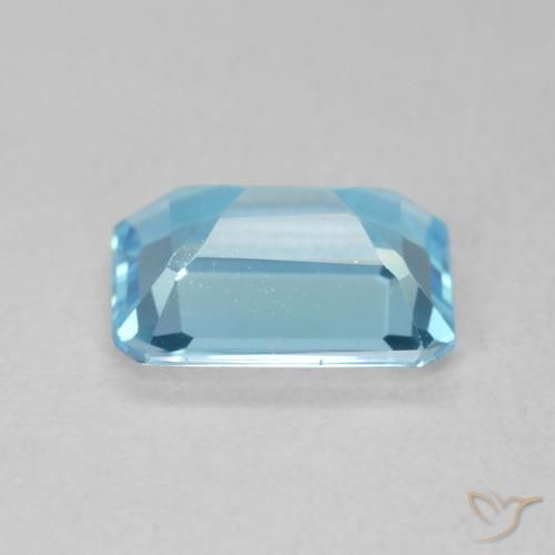 Topazio Blu svizzero naturale da 1.68 ct, Ottagonale / Taglio smeraldo, VVS
