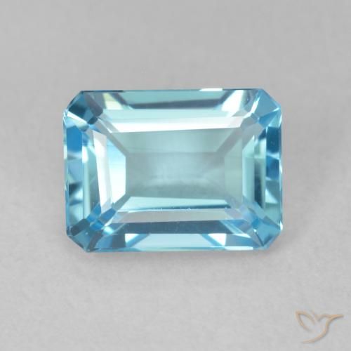 1.88ct Naturale Blu svizzero Topazio, Taglio smeraldo, VVS