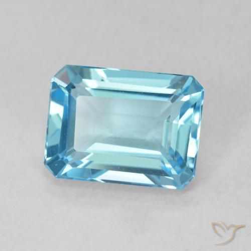 Topazio Blu svizzero naturale da 1.88 ct, Ottagonale / Taglio smeraldo, VVS