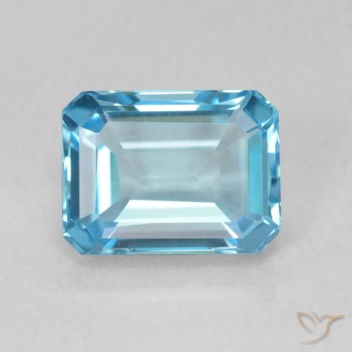 2.03ct Naturale Blu svizzero Topazio, Taglio smeraldo, VVS