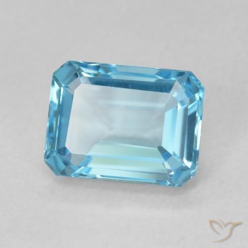 Topazio Blu svizzero naturale da 2.03 ct, Ottagonale / Taglio smeraldo, VVS