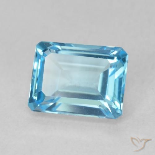 Topazio Blu svizzero naturale da 2.15 ct, Ottagonale / Taglio smeraldo, VVS