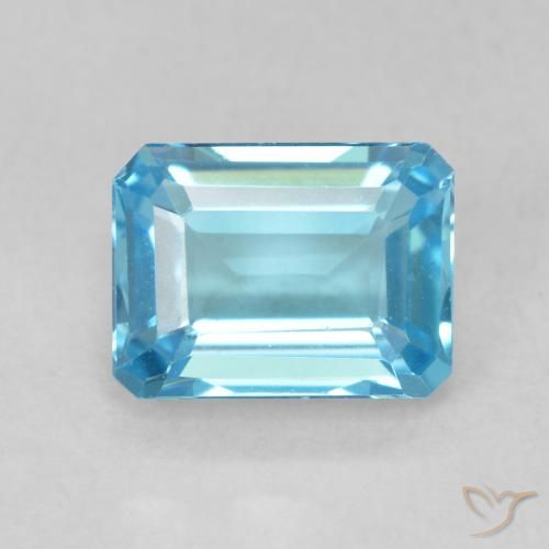 2.03ct Naturale Blu svizzero Topazio, Taglio smeraldo, VVS