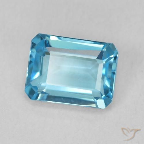 Topazio Blu svizzero naturale da 1.93 ct, Ottagonale / Taglio smeraldo, VVS