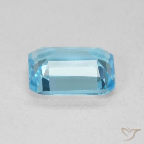 Topazio Blu svizzero naturale da 1.93 ct, Ottagonale / Taglio smeraldo, VVS