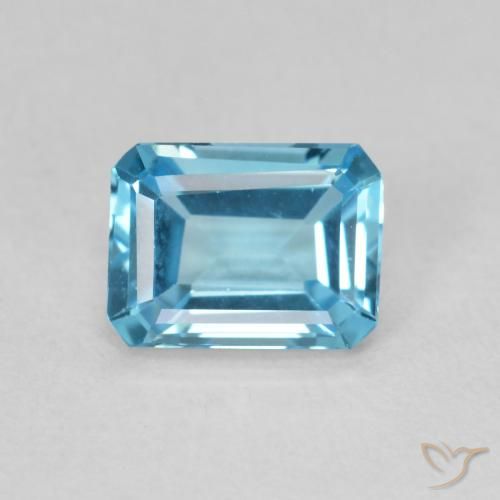 1.81ct Naturale Blu svizzero Topazio, Taglio smeraldo, VVS