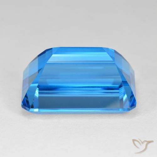 Topazio Blu svizzero naturale da 61.60 ct, Ottagonale / Taglio smeraldo, IF