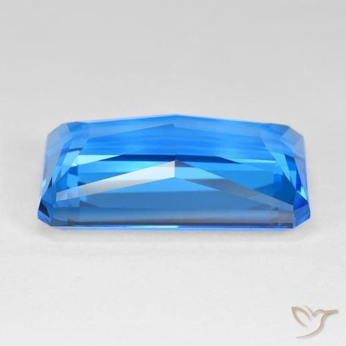 Topazio Blu Svizzero Profondo naturale da 51.23 ct, Ottagonale / Taglio smeraldo, IF