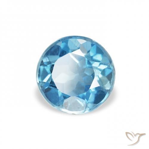 Topazio Blu London naturale da 0.88 ct, Rotondo, VS