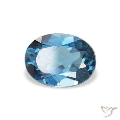 Topazio Blu London naturale da 1.62 ct, Ovale, VVS-VS