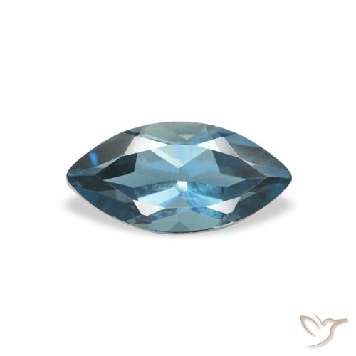 0.68ct Blu London Topazio, Taglio marquise, VS