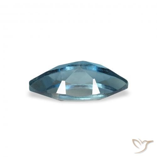 Topazio Blu London naturale da 0.68 ct, Taglio marquise, VS