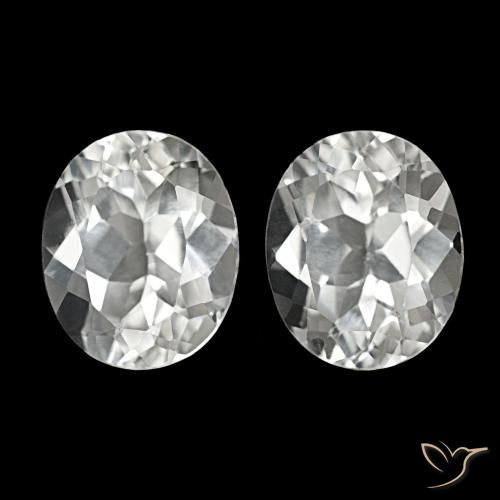 Gemme di Topazio Bianco caldo naturale da 11.87 ct, Taglio ovale, VVS-VS
