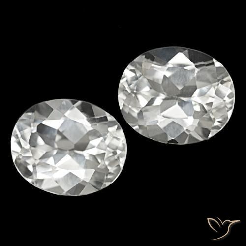 Gemme di Topazio Bianco caldo naturale da 11.87 ct, Taglio ovale, VVS-VS