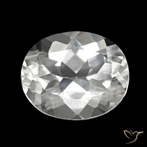 Topazio Bianco naturale da 5.53 ct, Taglio ovale, VVS-VS
