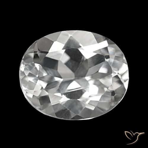 5.76ct Bianco trasparente Topazio, Ovale, VVS-VS