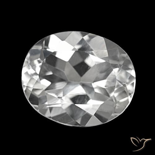 Topazio Bianco trasparente naturale da 5.76 ct, Taglio ovale, VVS-VS