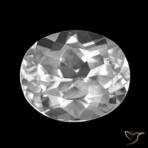 Topazio Bianco trasparente naturale da 6.13 ct, Taglio ovale, VVS
