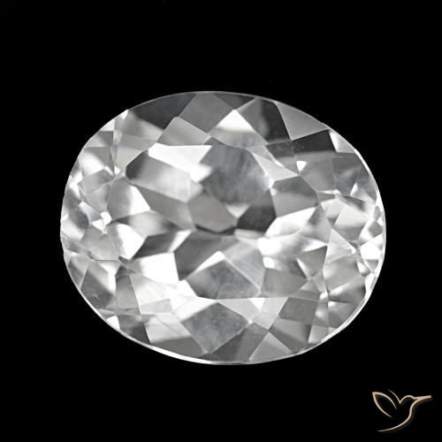 Topazio Bianco trasparente naturale da 6.13 ct, Taglio ovale, VVS