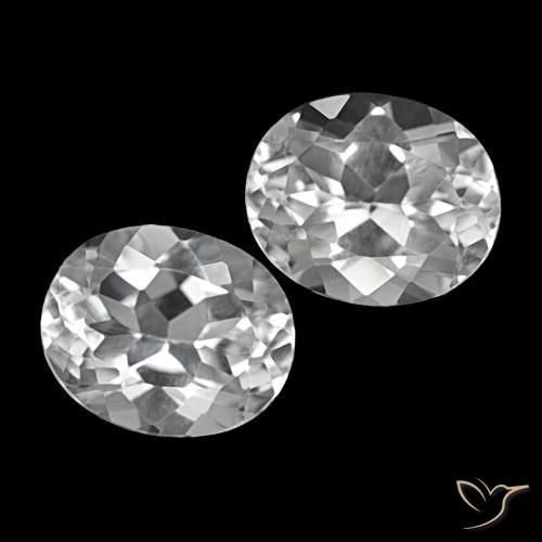 Gemme di Topazio Bianco trasparente naturale da 12.03 ct, Taglio ovale, VS