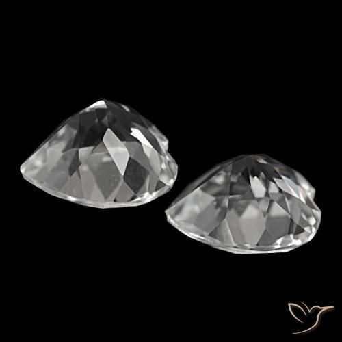 Gemme di Topazio Bianco trasparente naturale da 7.79 ct, A forma di cuore, VS