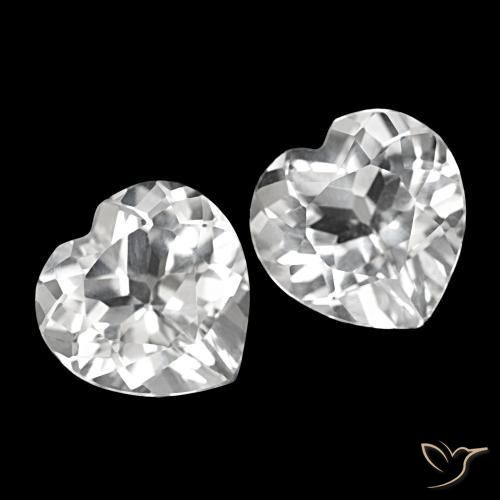 Gemme di Topazio Bianco naturale da 8.21 ct, A forma di cuore, VVS-VS