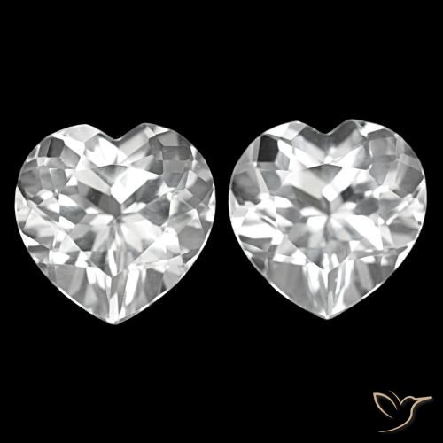 Gemme di Topazio Bianco naturale da 8.76 ct, A forma di cuore, VS