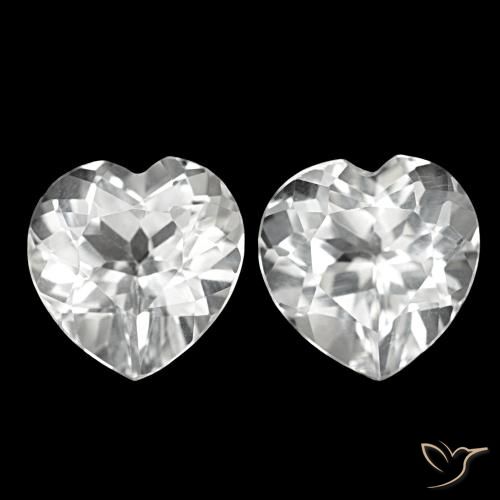 Gemme di Topazio Bianco naturale da 8.21 ct, A forma di cuore, VVS-VS