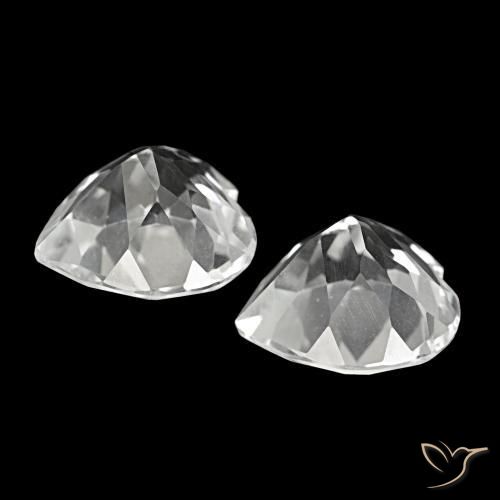 Gemme di Topazio Bianco naturale da 8.21 ct, A forma di cuore, VVS-VS