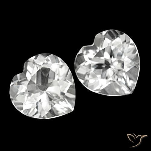 Gemme di Topazio Bianco naturale da 8.21 ct, A forma di cuore, VVS-VS