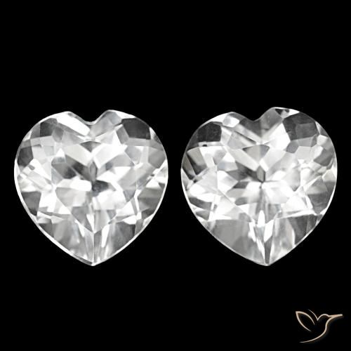 Gemme di Topazio Bianco naturale da 8.62 ct, A forma di cuore, VS