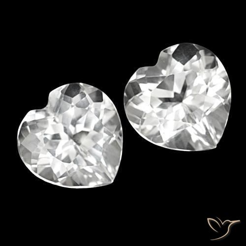 Gemme di Topazio Bianco naturale da 8.62 ct, A forma di cuore, VS