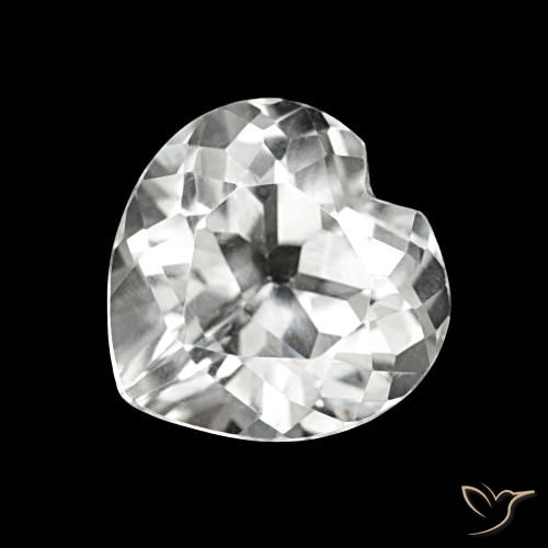 Topazio Bianco naturale da 4.33 ct, A forma di cuore, VVS-VS