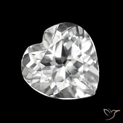 Topazio Bianco naturale da 3.55 ct, A forma di cuore, VVS-VS