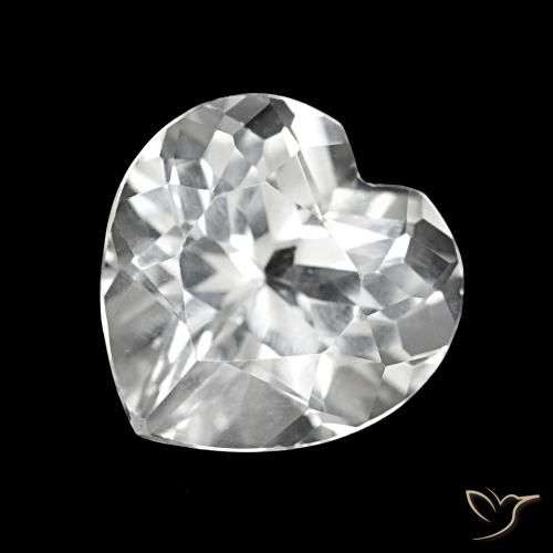 Topazio Bianco naturale da 4.22 ct, A forma di cuore, VS