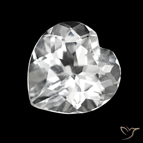 4.11ct Bianco Topazio, Cuore, VVS-VS