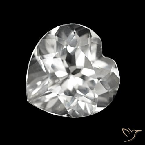 3.95ct Bianco Topazio, Cuore, VVS-VS