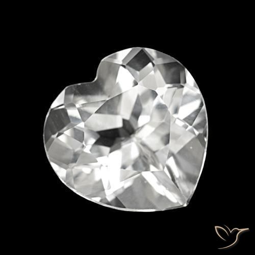 Topazio Bianco naturale da 3.95 ct, A forma di cuore, VVS-VS